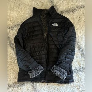 The North Face reversible  jacket black & gray women’s small
